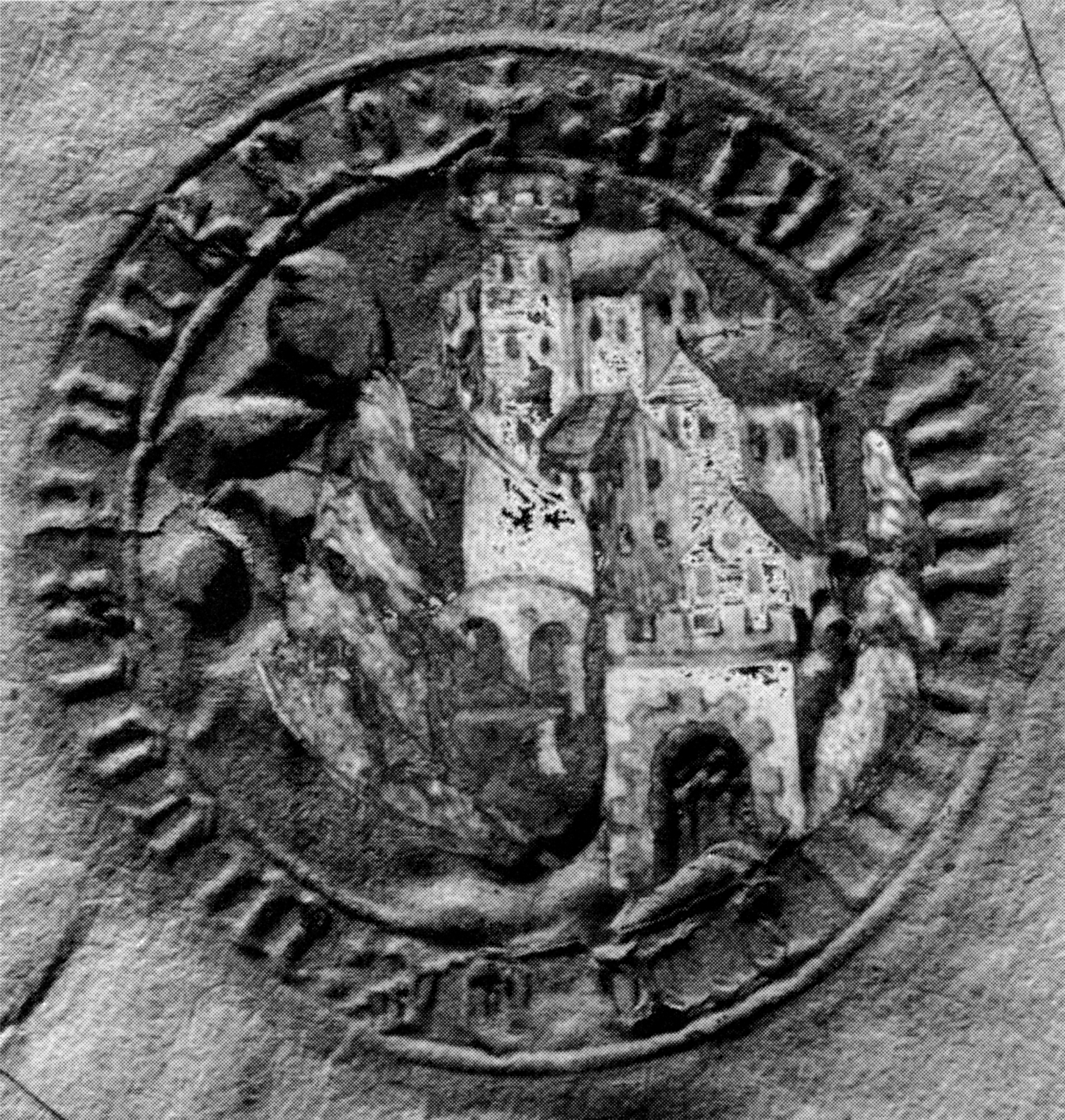 Oplatková pečeť s obrazem hradu